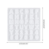 Resin Casting Mold for English Letters Number Jewelry Pendant Keychain