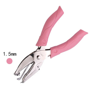 DIY Rubber Sleeve Heart Round Handle Hole Punch