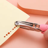 DIY Rubber Sleeve Heart Round Handle Hole Punch