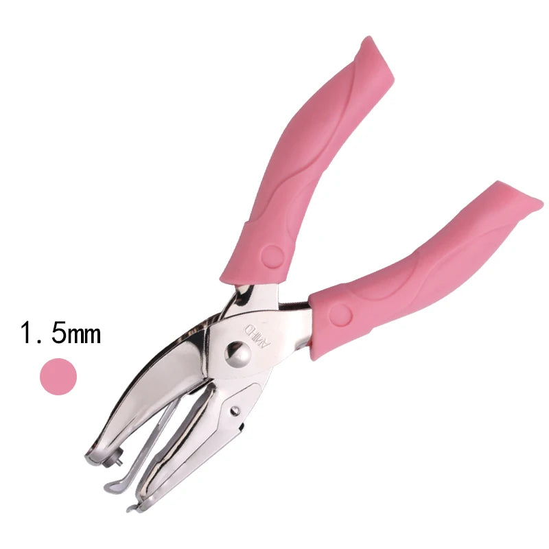 DIY Rubber Sleeve Heart Round Handle Hole Punch