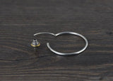 925 Silver Women Hoop Earrings Bohemia Lucky Symbol