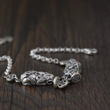 925 Silver Pixiu Bracelet Vintage Sterling Good Luck Fengshui Wealth