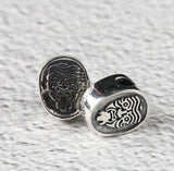 925 Silver Tibetan Zaki Lam Loose Bead Buddhist Prayer Beads