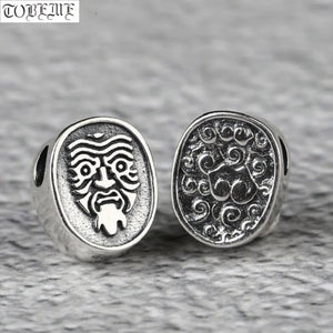 925 Silver Tibetan Zaki Lam Loose Bead Buddhist Prayer Beads