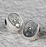 925 Silver Tibetan Zaki Lam Loose Bead Buddhist Prayer Beads