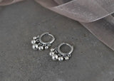 925 Silver Women Earrings Silver Hoop Bohemia Earrings