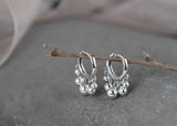 925 Silver Women Earrings Silver Hoop Bohemia Earrings