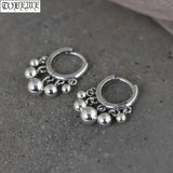 925 Silver Women Earrings Silver Hoop Bohemia Earrings