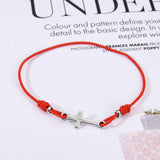 12pcs Cross Knot Charms Bracelet Set Elastic Rope Wristband Jewelry Gift