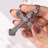 Christianity Cross Diamond Necklace Full Fine Jewelry