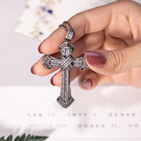 Christianity Cross Diamond Necklace Full Fine Jewelry