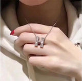 26 Letters Diamond Pendants 925 Silver Wedding Pendant Necklaces Bridal Gift
