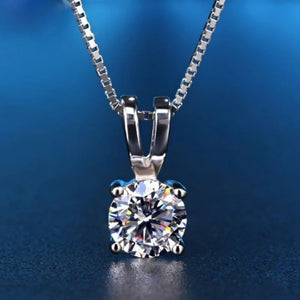 2ct Lab Diamond Pendant 925 Sterling Silver Necklace For Women