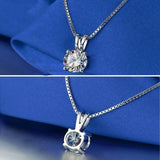 2ct Lab Diamond Pendant 925 Sterling Silver Necklace For Women