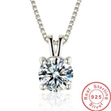 2ct Lab Diamond Pendant 925 Sterling Silver Necklace For Women