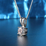 2ct Lab Diamond Pendant 925 Sterling Silver Necklace For Women