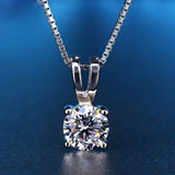 2ct Lab Diamond Pendant 925 Sterling Silver Necklace For Women