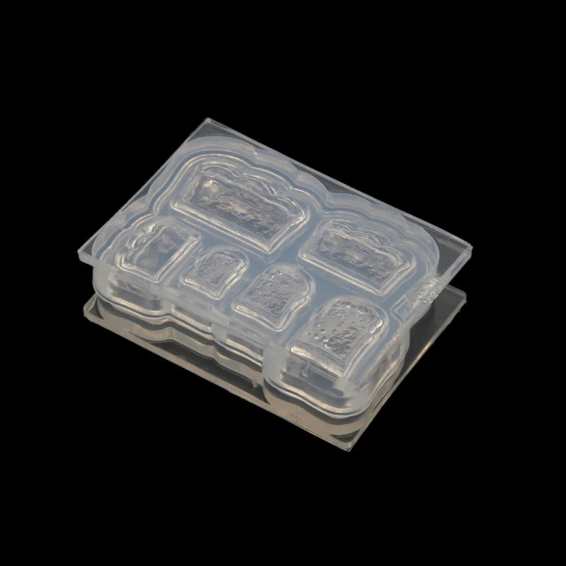 3D Mini French Toast Epoxy Resin Casting Mold Simulation Food Play Silicone Mold