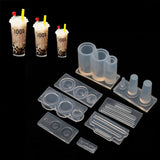 Mini Milk Tea Bottle Resin Casting Mold Kit Craft Tools