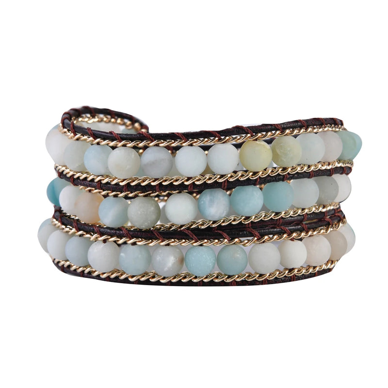 Vintage Beads Natural Stone Wrap Bracelet