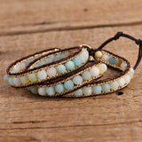 Vintage Beads Natural Stone Wrap Bracelet