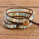 Vintage Beads Natural Stone Wrap Bracelet
