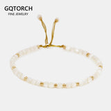 3mm Shell Crystal Bead Bracelet 925 Silver Friendship Yoga Chakra Bracelet
