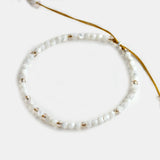 3mm Shell Crystal Bead Bracelet 925 Silver Friendship Yoga Chakra Bracelet