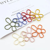 Alloy Spray Paint Flowers Shape Charms Pendants for DIY Jewelry