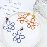 Alloy Spray Paint Flowers Shape Charms Pendants for DIY Jewelry