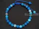 6mm Adjustable Agate Round Beads Bracelet 5 Strands