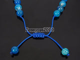 6mm Adjustable Agate Round Beads Bracelet 5 Strands