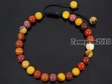 Adjustable Moukaite Round Beads Bracelet Healing Reiki