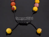Adjustable Moukaite Round Beads Bracelet Healing Reiki