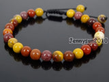 Adjustable Moukaite Round Beads Bracelet Healing Reiki