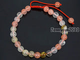 6mm Watermelon Skin Quartz Round Beads Bracelet - 5 Strands/Pack