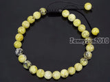 6mm Yellow Tur-quoise Round Beads Bracelet - Healing Reiki