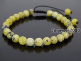 6mm Yellow Tur-quoise Round Beads Bracelet - Healing Reiki