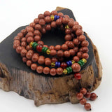 6mm Golden Sandstone 108 Buddha Beads Bracelet for Meditation