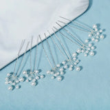 6pcs Pearl Hair Forks Clips Wedding Hairpins Party Hair Jewelry Bride Headpiece