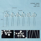 6pcs Pearl Hair Forks Clips Wedding Hairpins Party Hair Jewelry Bride Headpiece