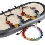 7 Chakra Beads Bracelet - Reiki Natural Stone Braided Balance Bracelet