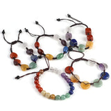 7 Chakra Beads Bracelet - Reiki Natural Stone Braided Balance Bracelet
