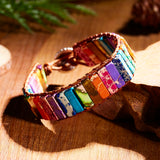 7 Chakra Natural Stone Bracelet - Healing Beads Bangle