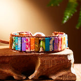 7 Chakra Natural Stone Bracelet - Healing Beads Bangle