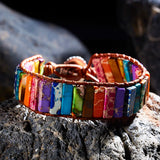 7 Chakra Natural Stone Bracelet - Healing Beads Bangle