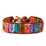 7 Chakra Natural Stone Bracelet - Healing Beads Bangle