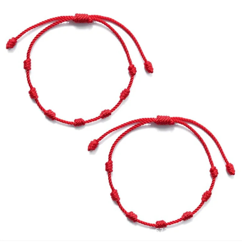7 Knot Couples Bracelets for Women Men Friendship Jewelry Adjustable