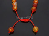 Adjustable Carnelian Round Beads Bracelet Healing Reiki