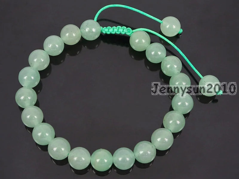 Adjustable Green Aventurine Beads Bracelet Healing Reiki 5Strands